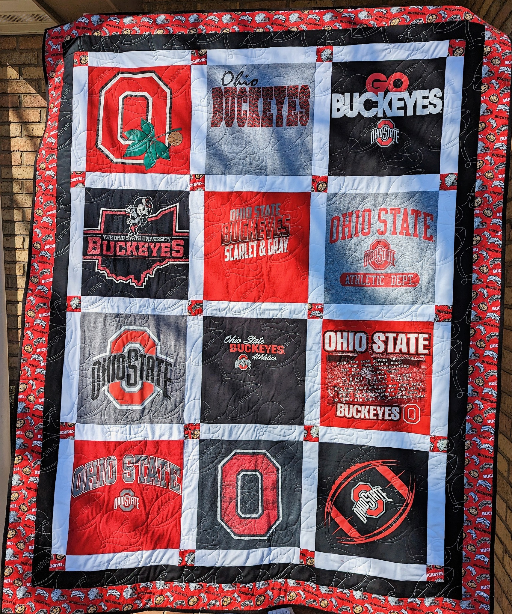 Where to find Ohio State fabric or a kit to make a t-shirt quilt  display picture 1