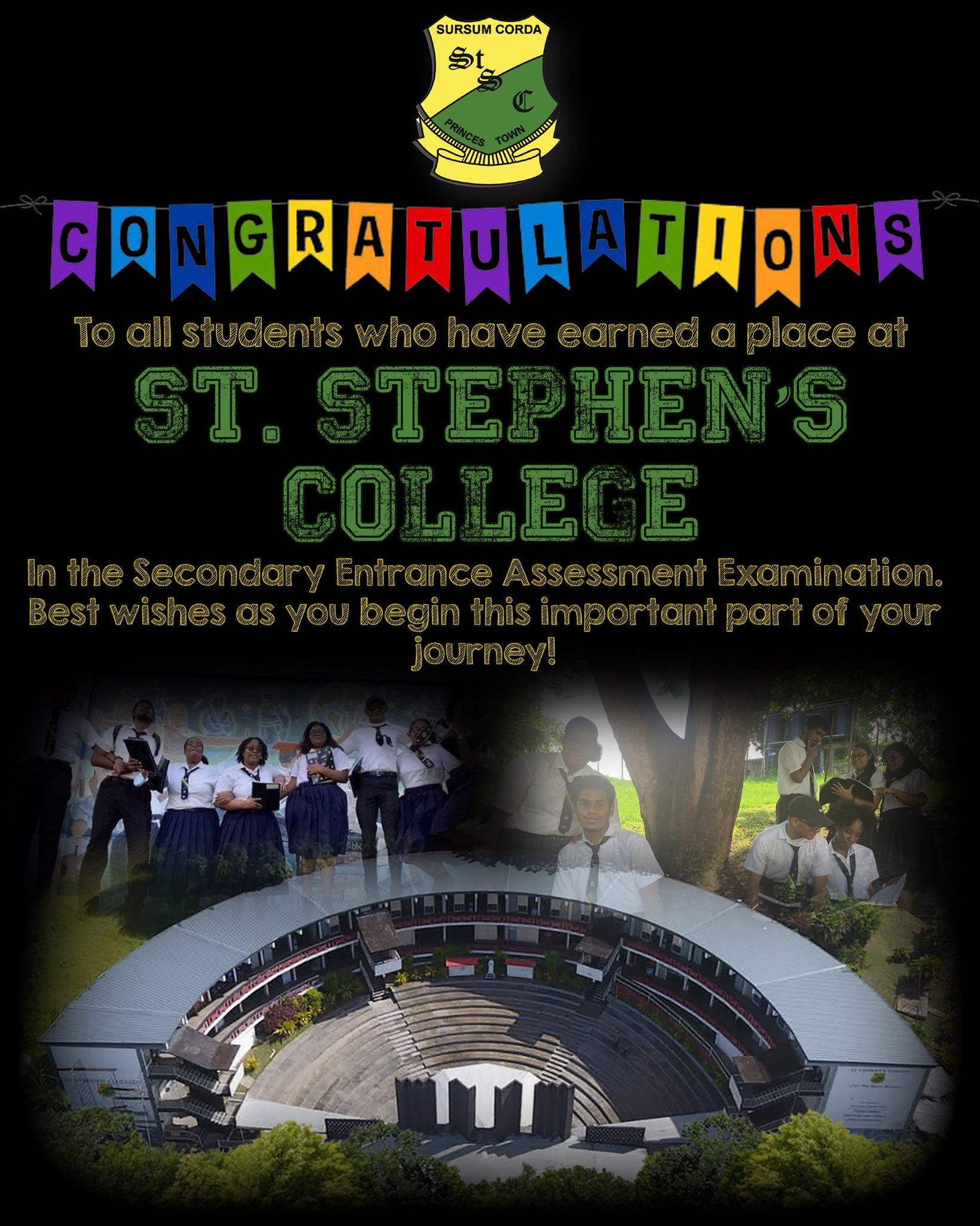 St. - Congratulations and best wishes to our new Form One Students! # ...