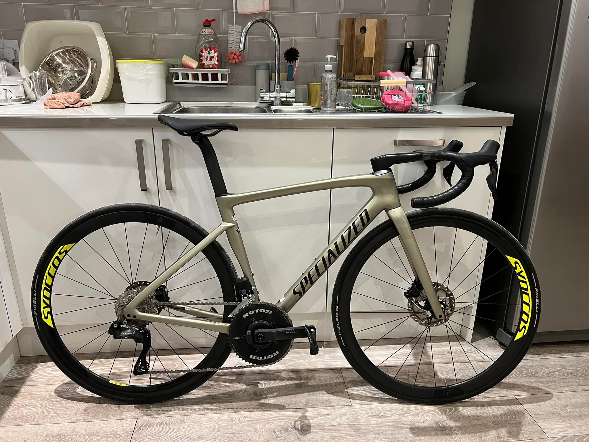 Specialized S-Works SL7 bike fits perfectly with larger size