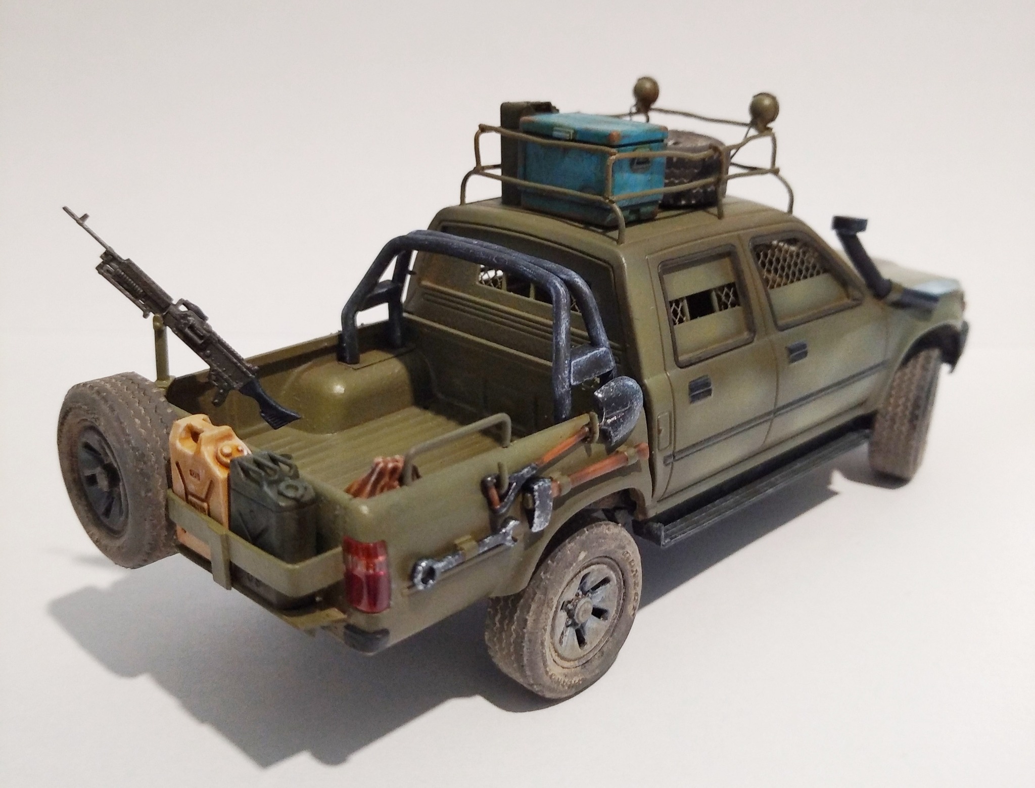 Meng – Kit Toyota Hilux Pick-up 1/35 Avec Canon ZPU-1 – 133 Mm, Civil Ou Militaire, Figurine Incluse – Dès 14 Ans