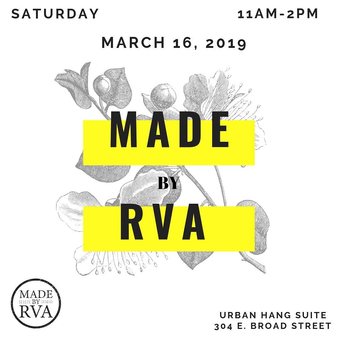 Made By RVA - Pop into the @urbanhangsuiterva from 10am-2pm THIS ...