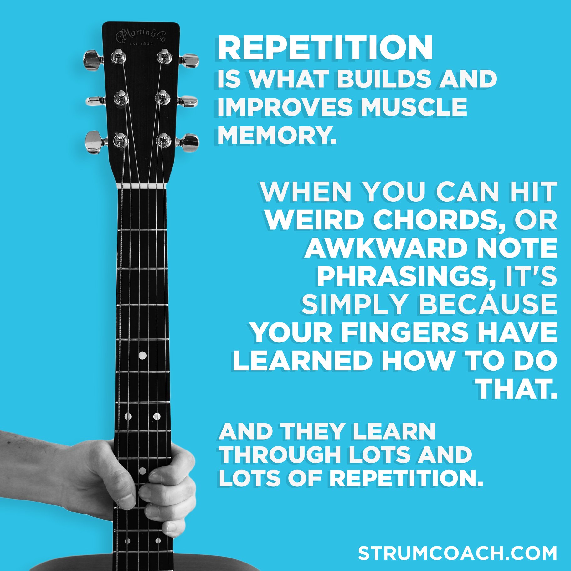 Strumcoach - Repetition builds dexterity. Period. If you’re struggling ...