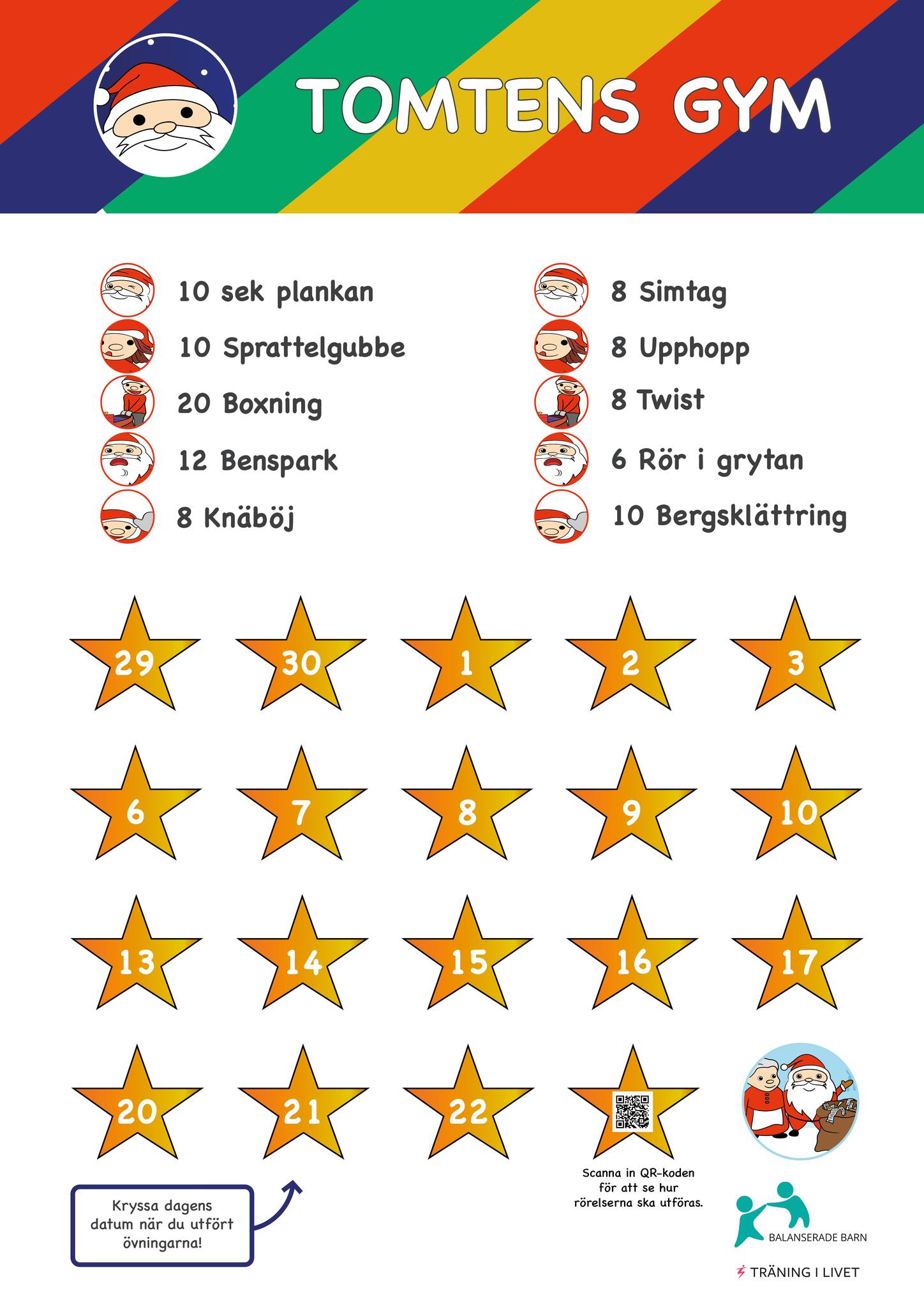 Balanserade Barn - LADDA NER TOMTENS GYM! Glöm inte sätta en julig ...