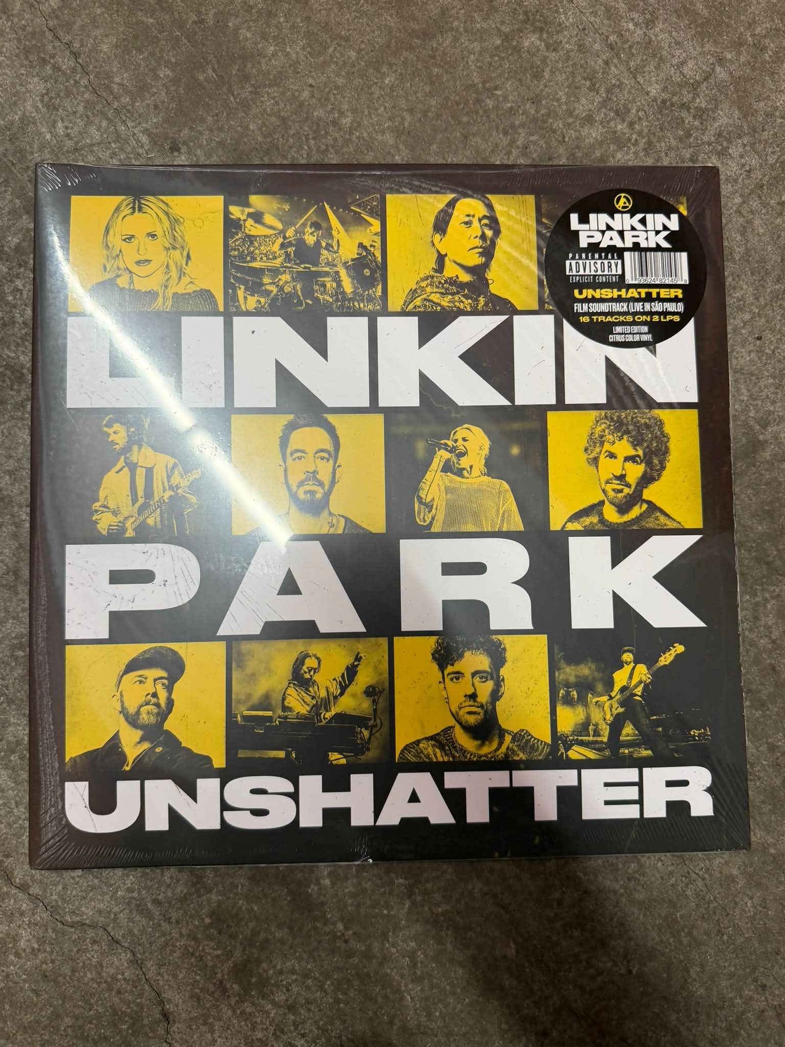 Signed Linkin Park Unshatter 8x10 poster