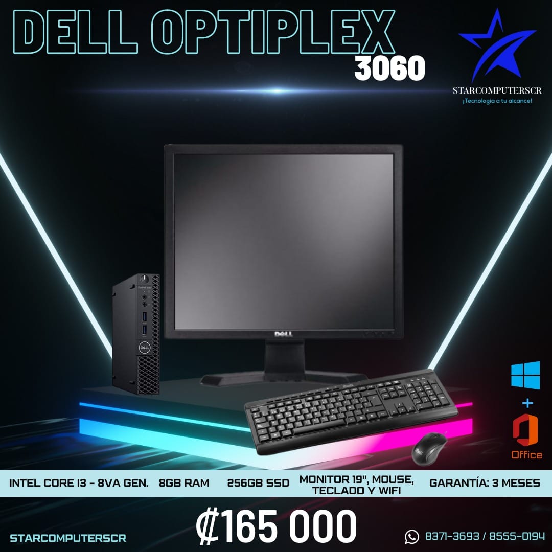 Starcomputerscr - DELL OPTIPLEX 3060 MINI ☑️Core i3 - Octava Generación ...
