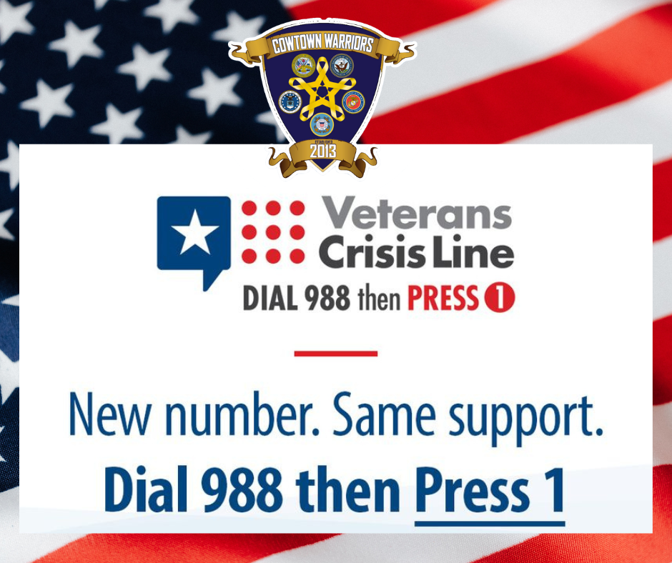 The Veterans Crisis Line has a new,... - Cowtown Warriors | Facebook