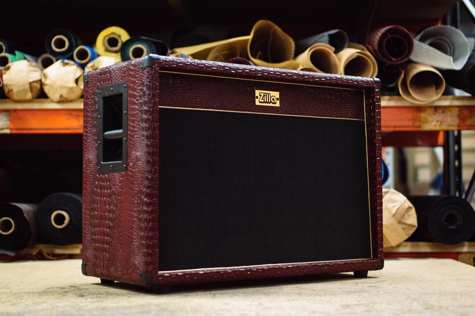 Here we have a wine croc vertical Super Fatboy 2x12 with black