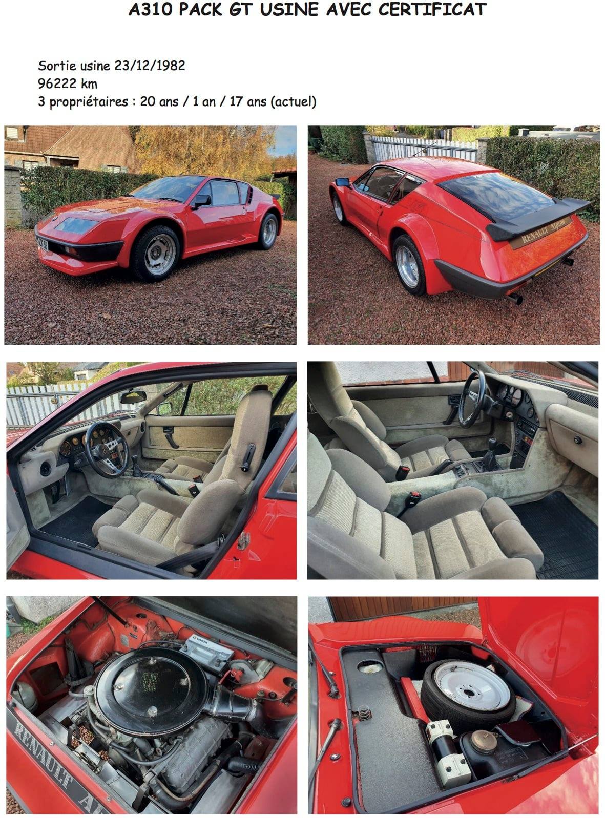 Alpine A310 Pack Gt Usine à Vendre