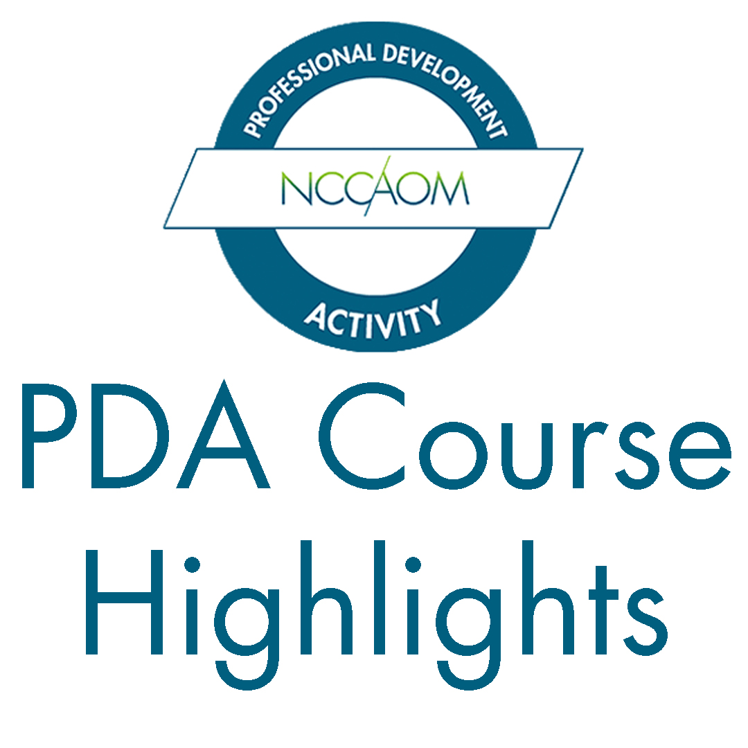 The NCCAOM PDA Course Highlights have been updated! Visit the NCCAOM ...