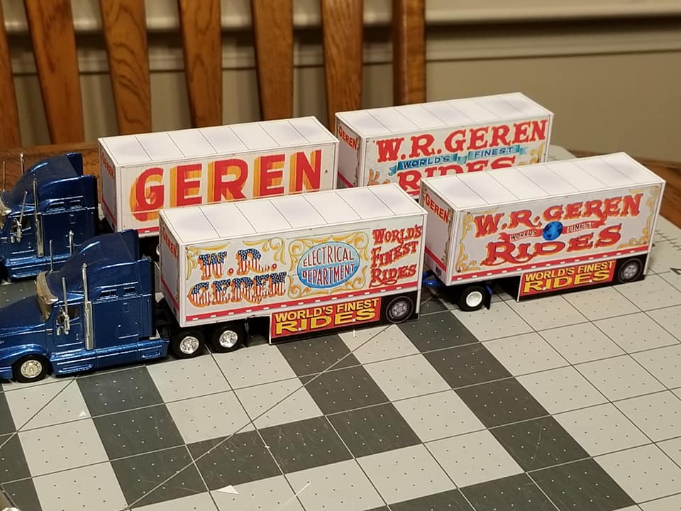 Kirigami Models - W.R. Geren Rides. The original pics were...