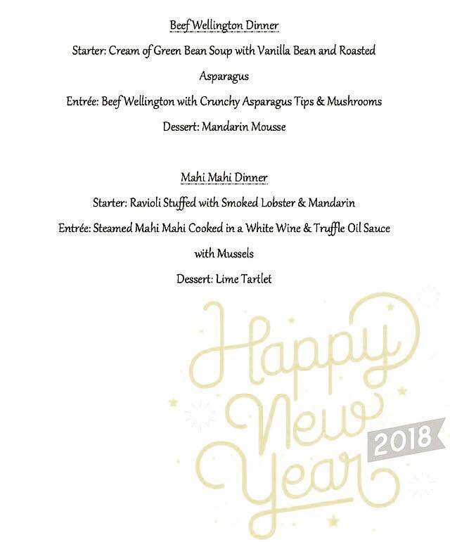 Topaz Isla - Our New Year’s Eve menu is delicious! Come... | Facebook