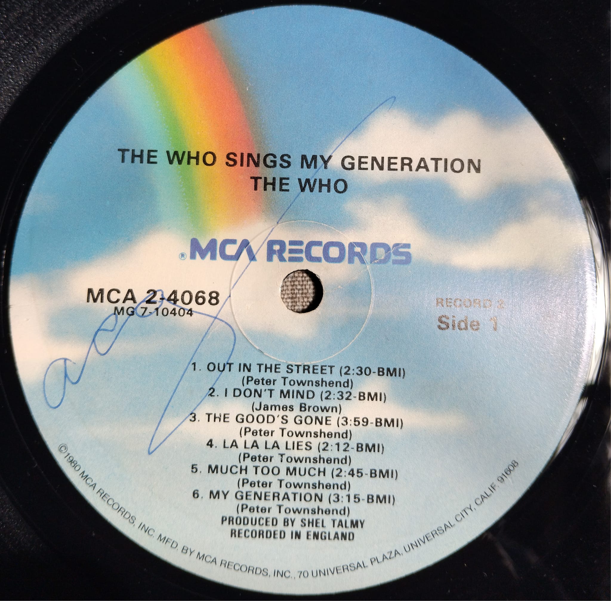 The Who-My Generation, 1980, Virgin Records Mono Reissue.