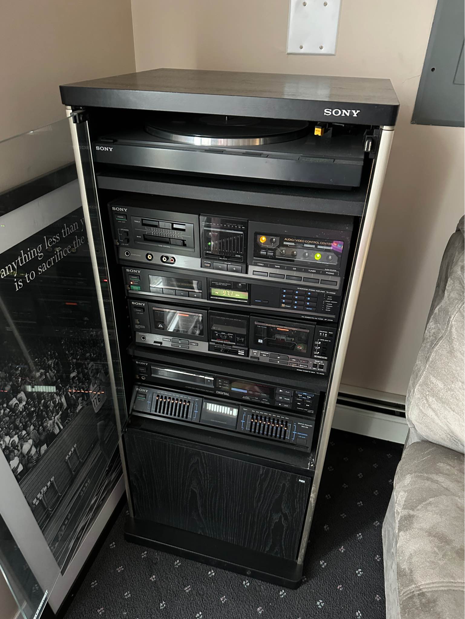 Sony rack component stereo system + 2 large woofers - Pro Audio ...