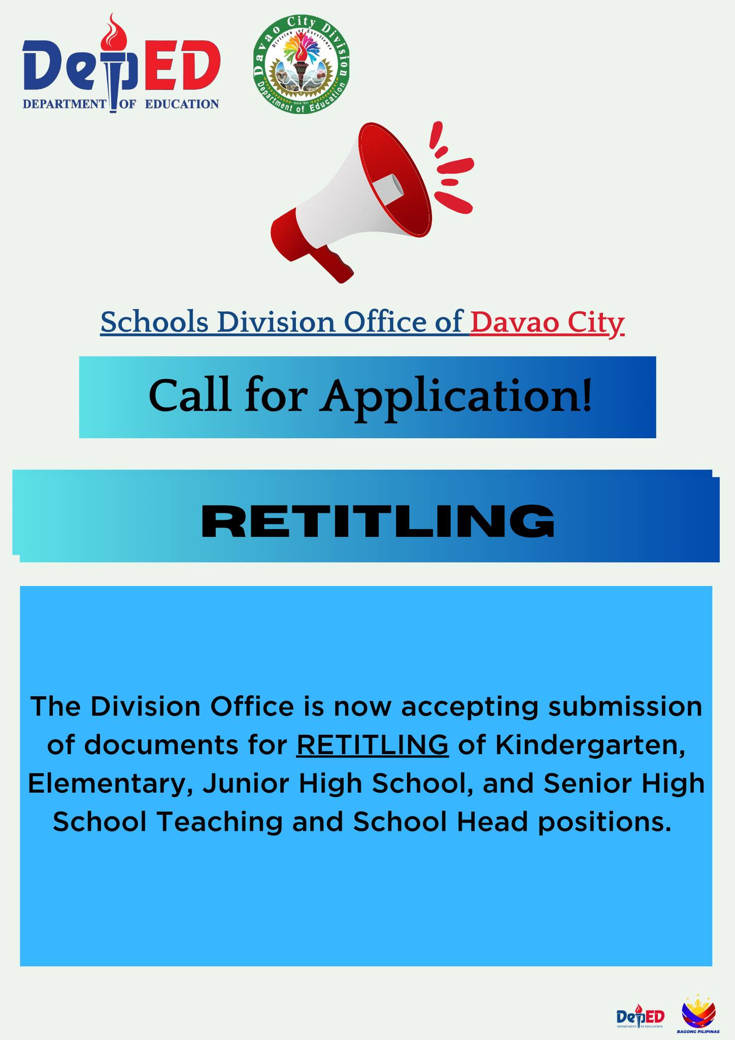 DepEd Davao Reclassification - DepEd Davao Hrmo | Facebook