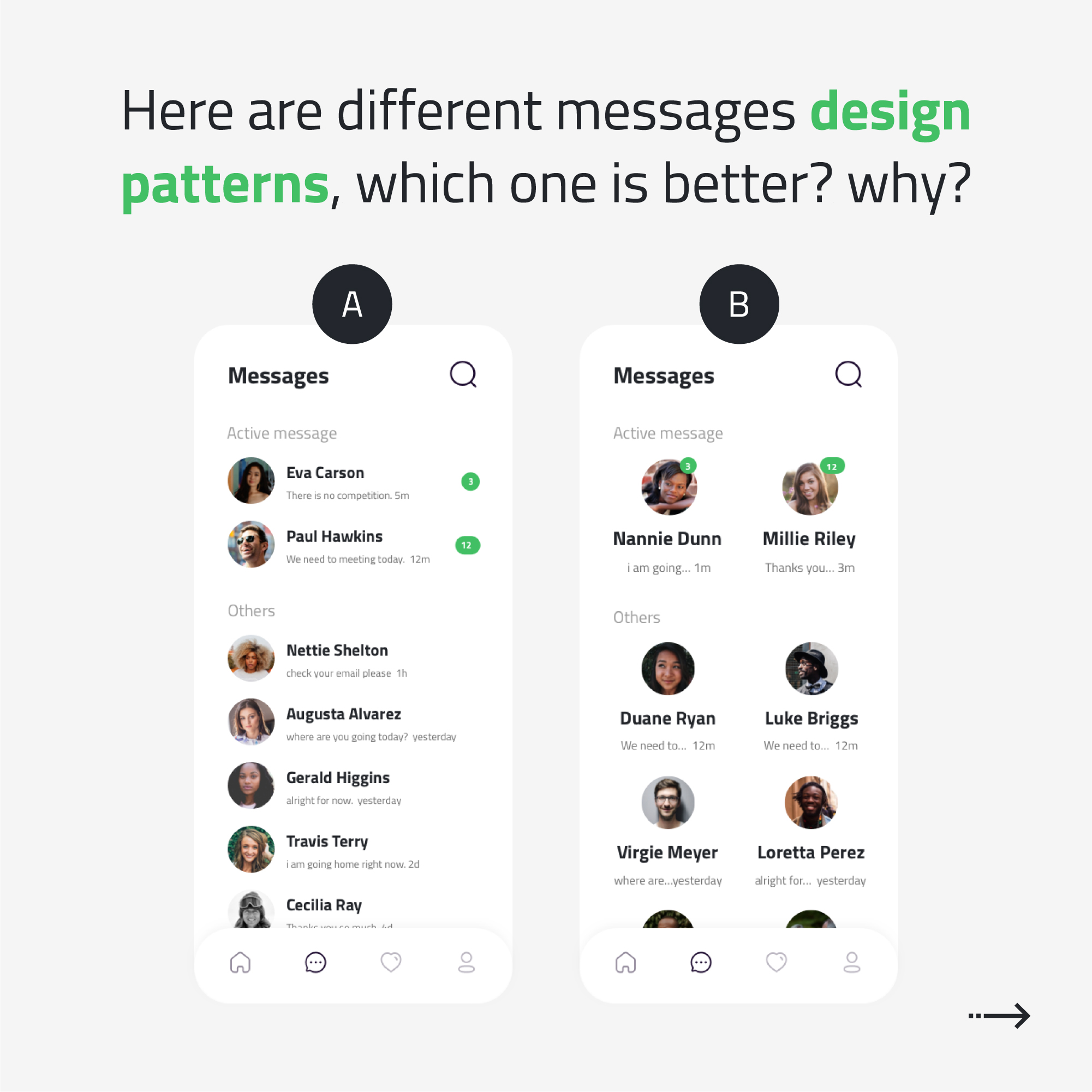 Layouti.Design - Here are different messages design... | Facebook