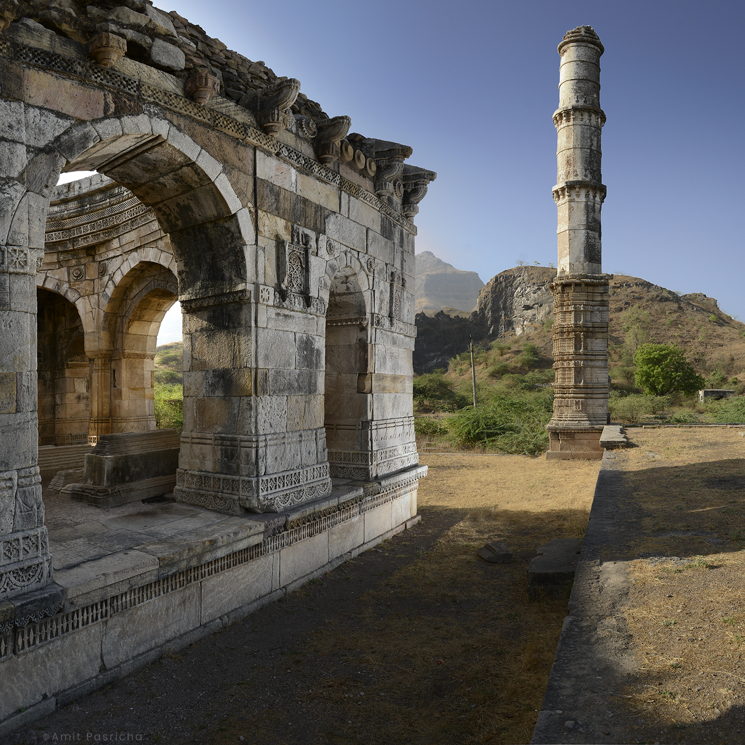 India - The Panch Mahuda Masjid is built on a high platform and gets ...