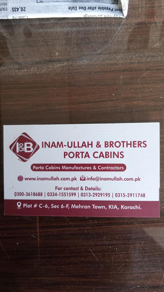 Contractor... - Contractor Engineering Porta Cabin Inam-ullah