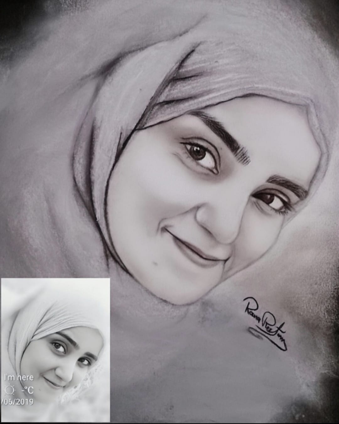 New portrait 30×40 Charcoal Number... - Rana Rostom Artist | Facebook