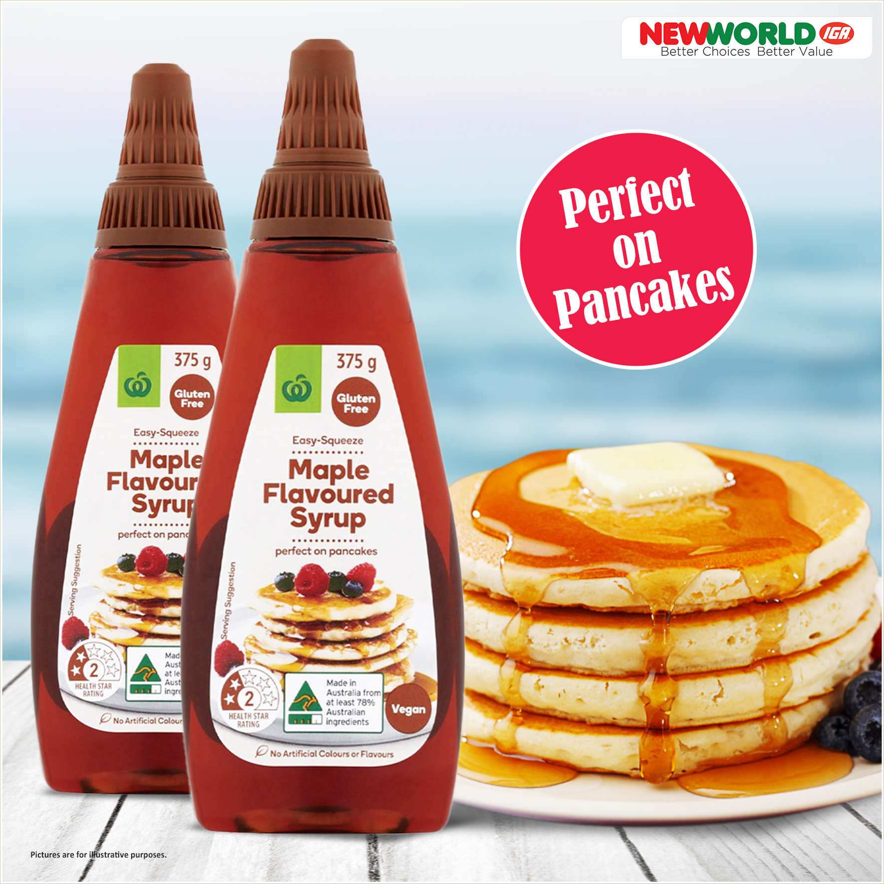 NEWWORLD IGA - Woolworths Maple Flavoured Syrup 375g $7.95ea Offer ...