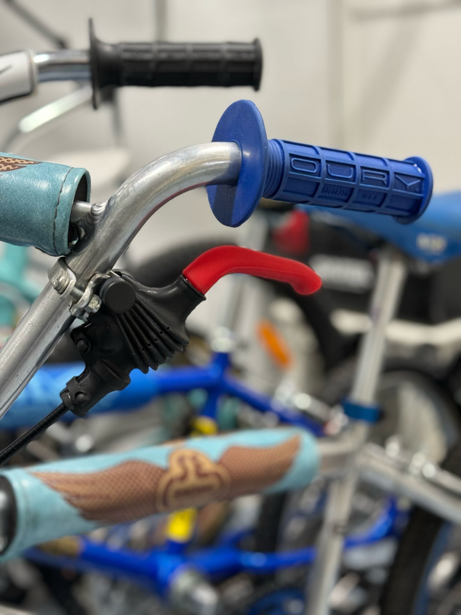 Vintage BMX brake levers like Dirty Harry and Gold Finger