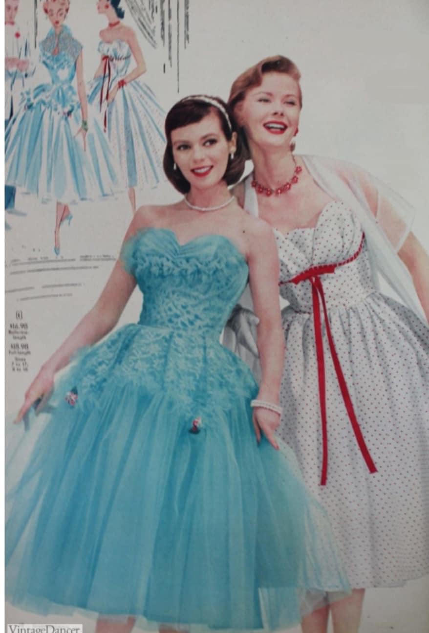 1950's Ice Blue Prom Dress Xtabay Vintage