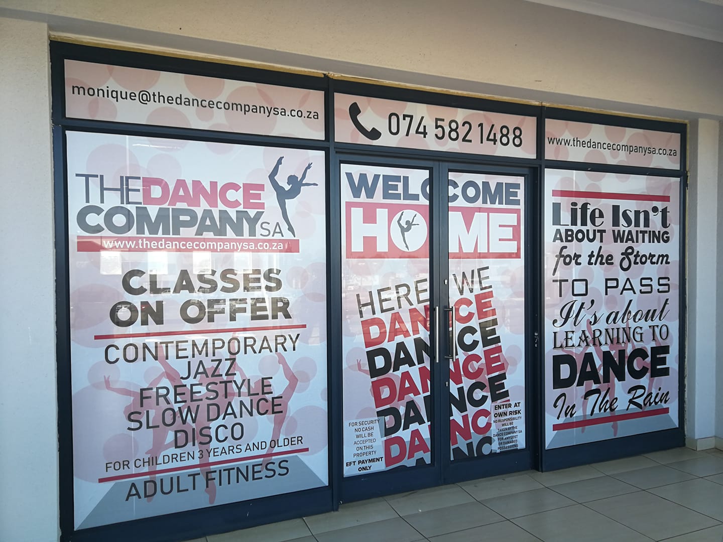 Carbon Digital - The Dance Company window graphics!