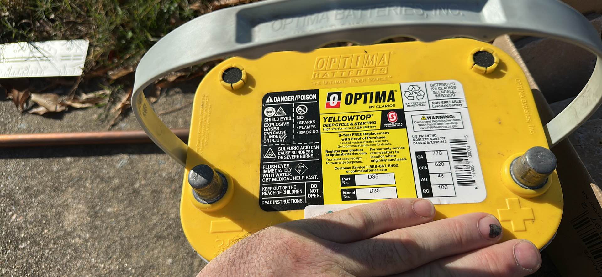 Optima D35 Yellow Top - Car Engines & Engine Parts - Little Rock ...