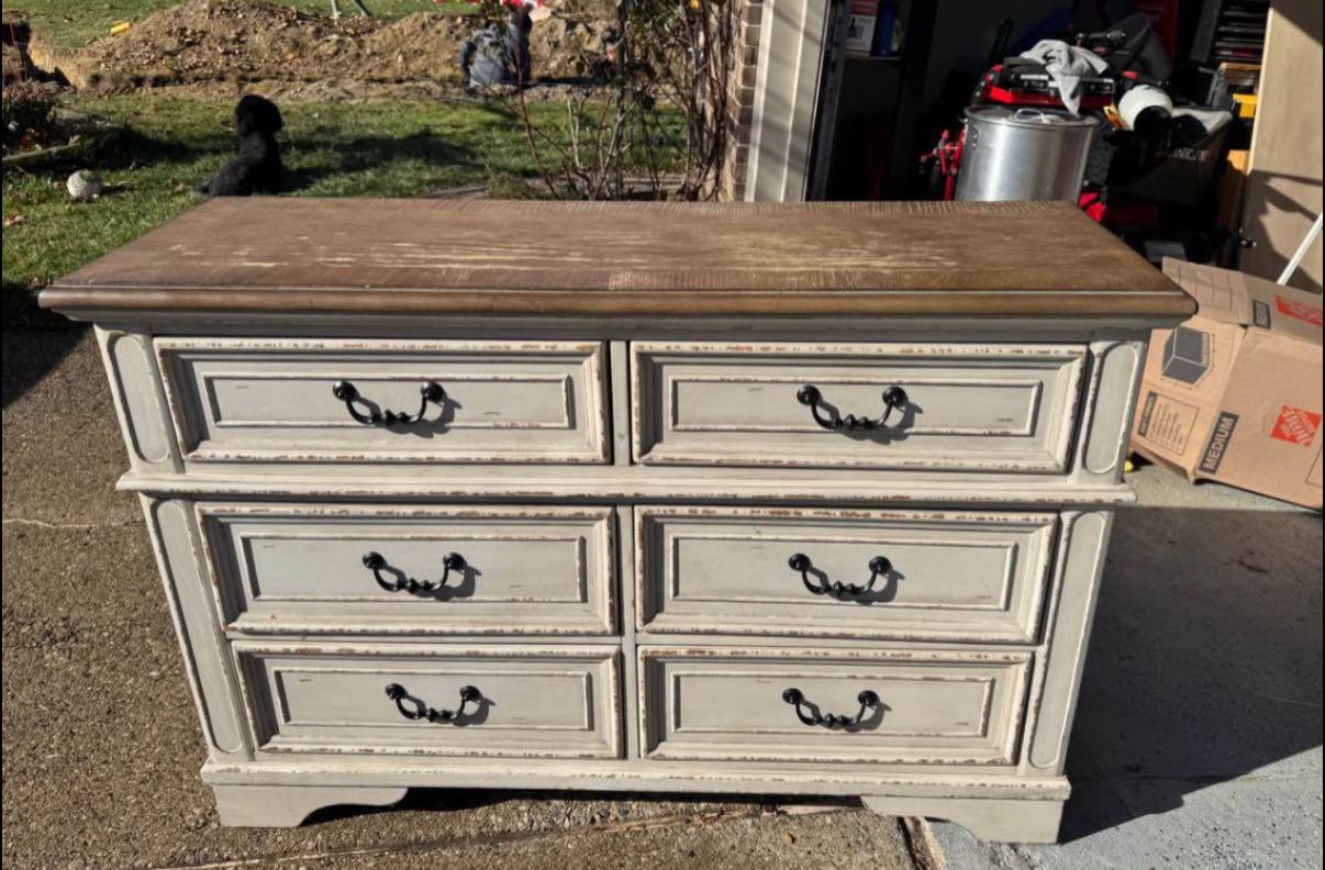 curved dresser Fortlorn Five Drawer Chest