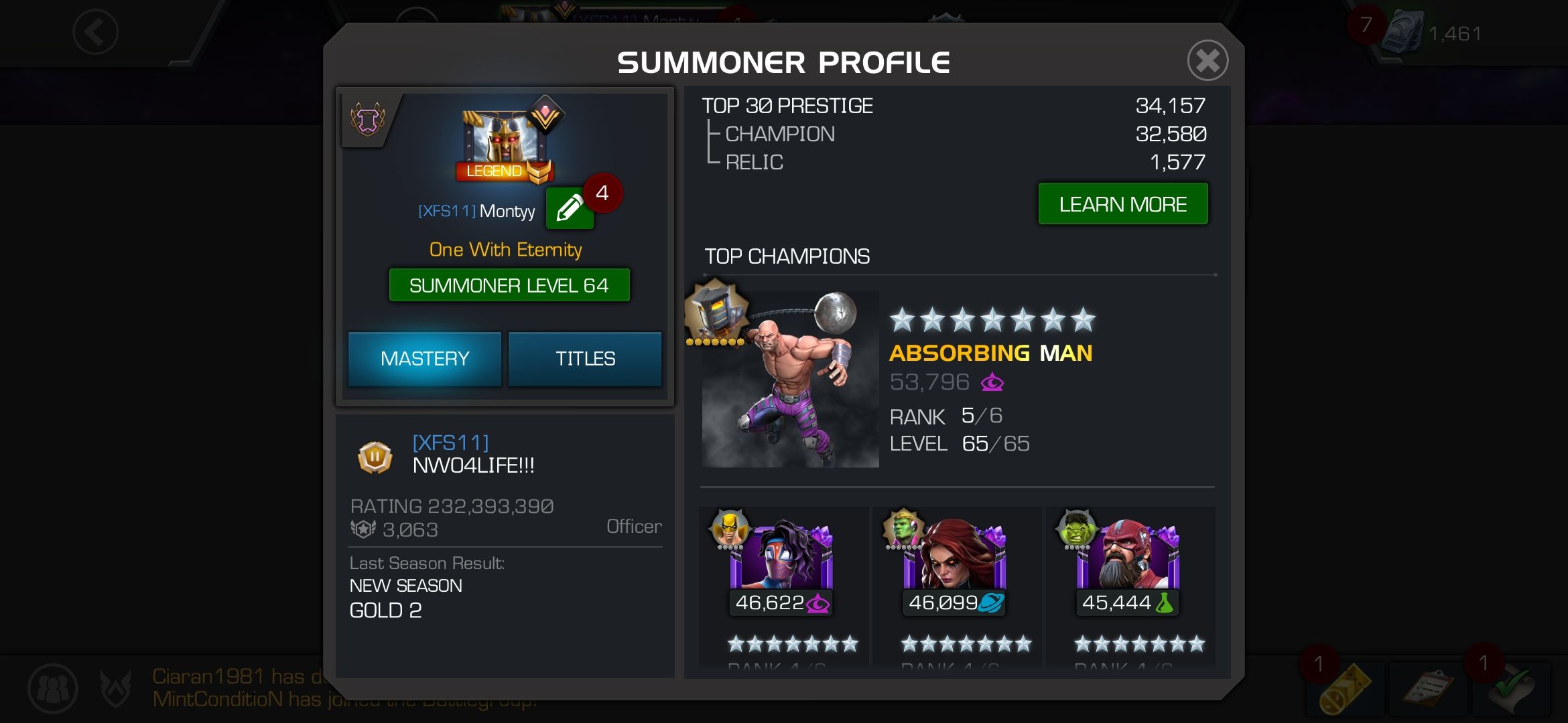 Looking for 2 active members!