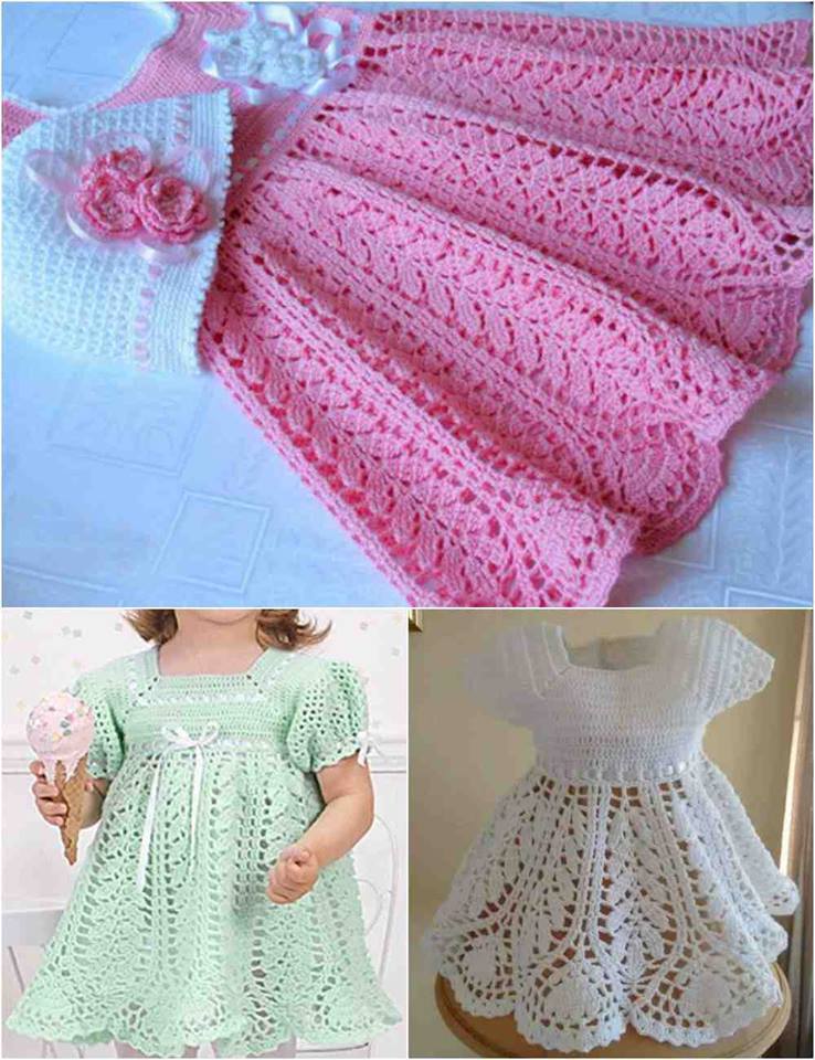 Free Pattern] Dress Up Your Little Girl In This Gorgeous Crocheted Lotus Baby Dress