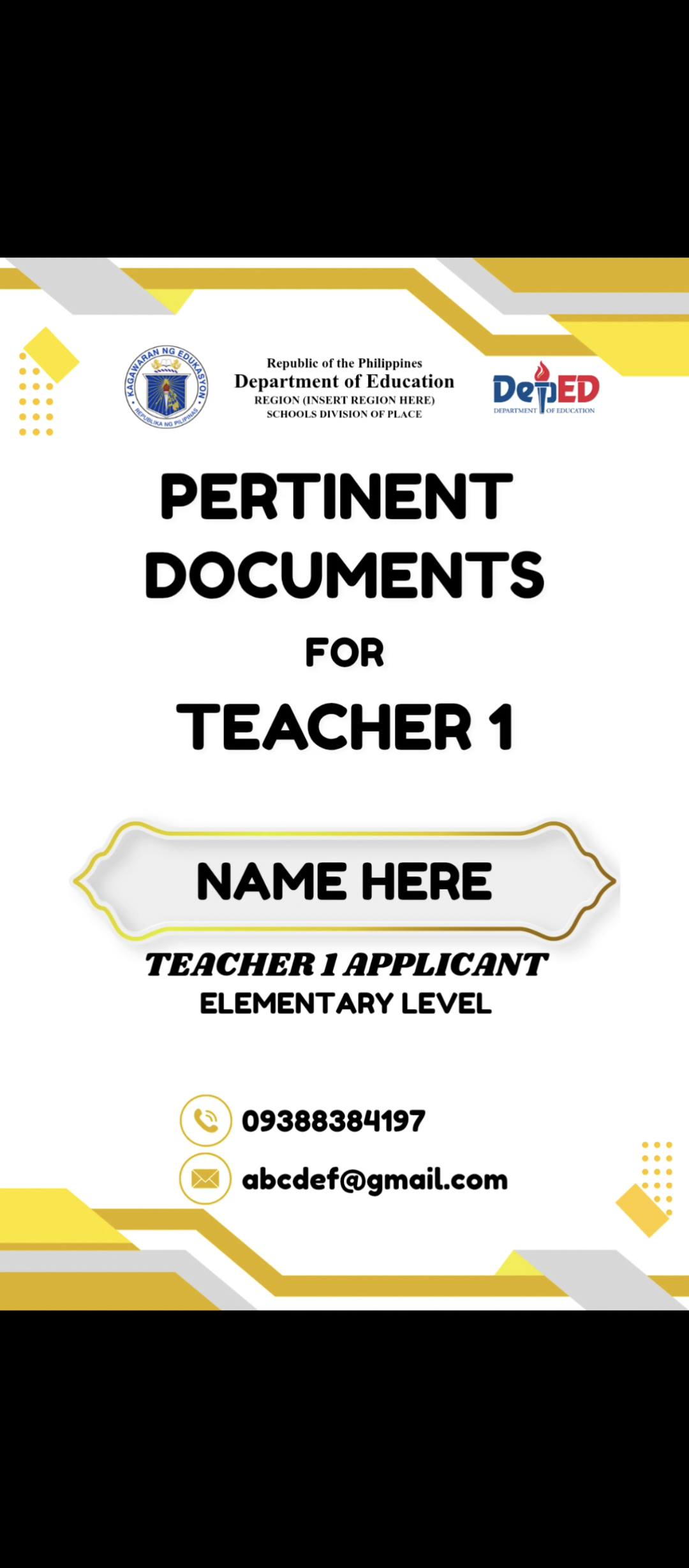 DepEd Ranking for Teacher I (2025-2026) | Cover Page with complete ...