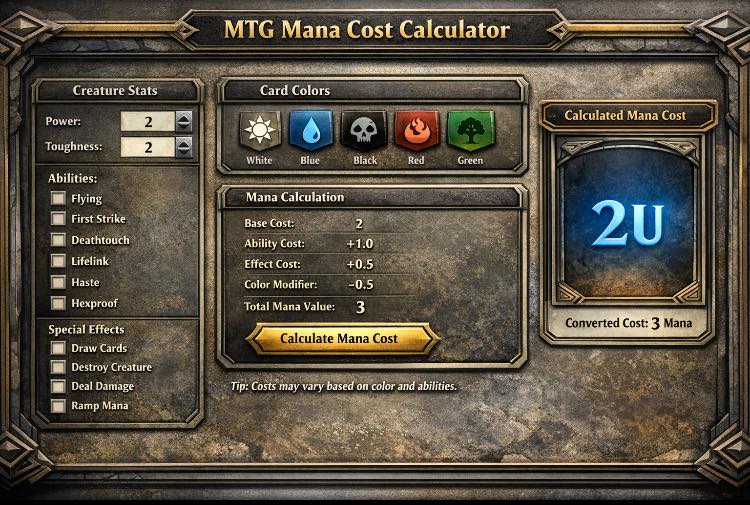 mtg card cost calculator Magic: the Gathering Wheel of Fortune [Unlimited Edition] Graded C  Digital Heroes Mana Value (CMC) in MTG:
