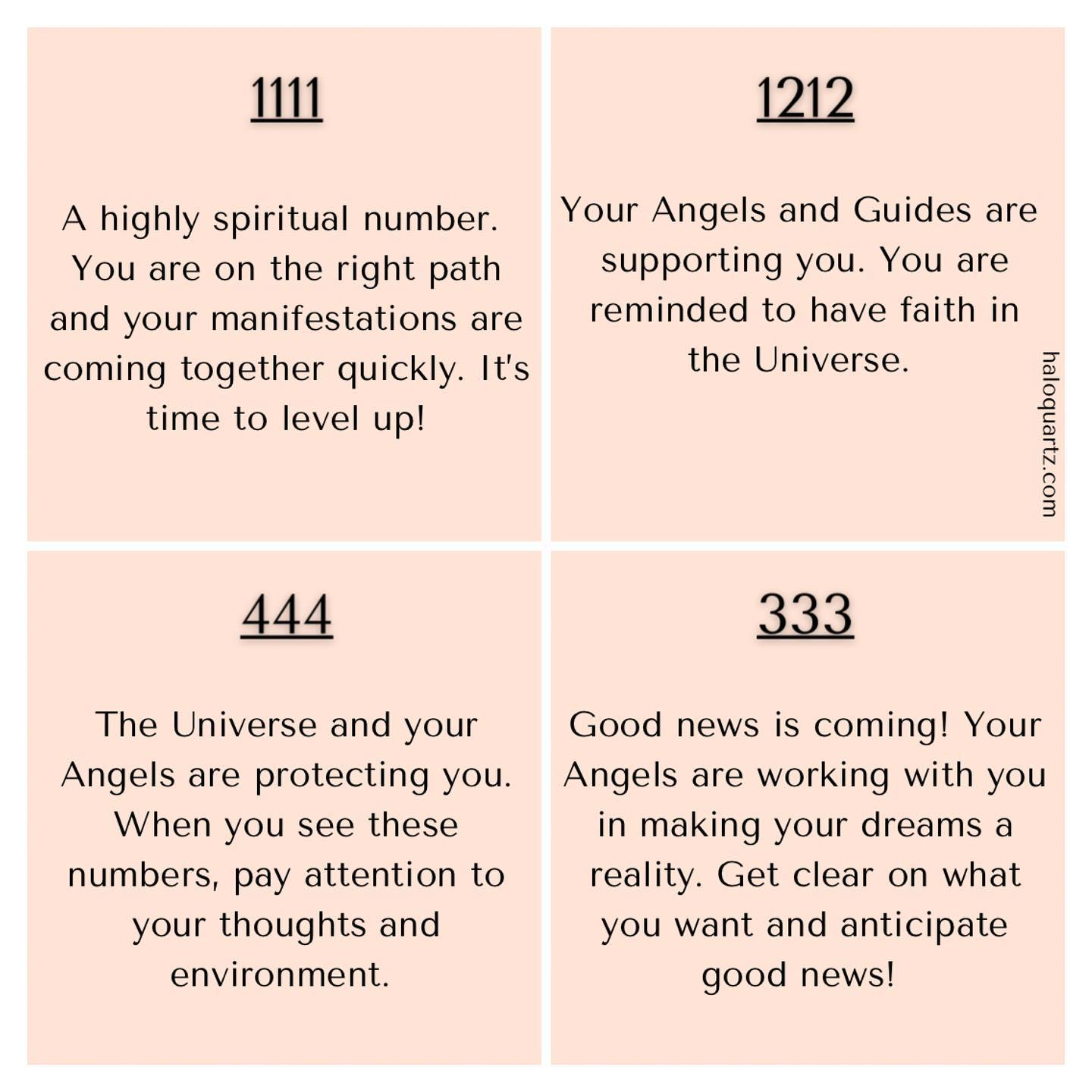 Halo Quartz - Angel numbers Which of these do you see... | Facebook