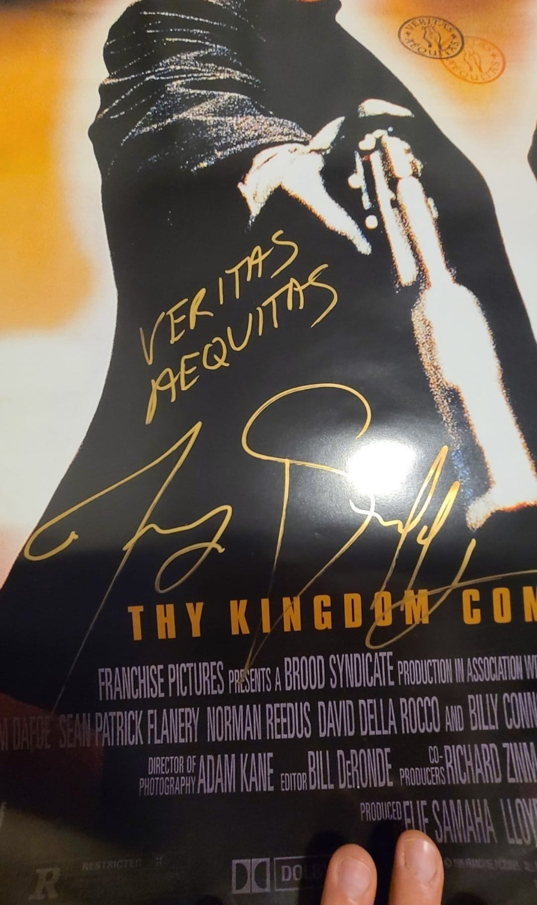 Rare Boondock Saints poster signed by David Della Rocco and Troy Duffy