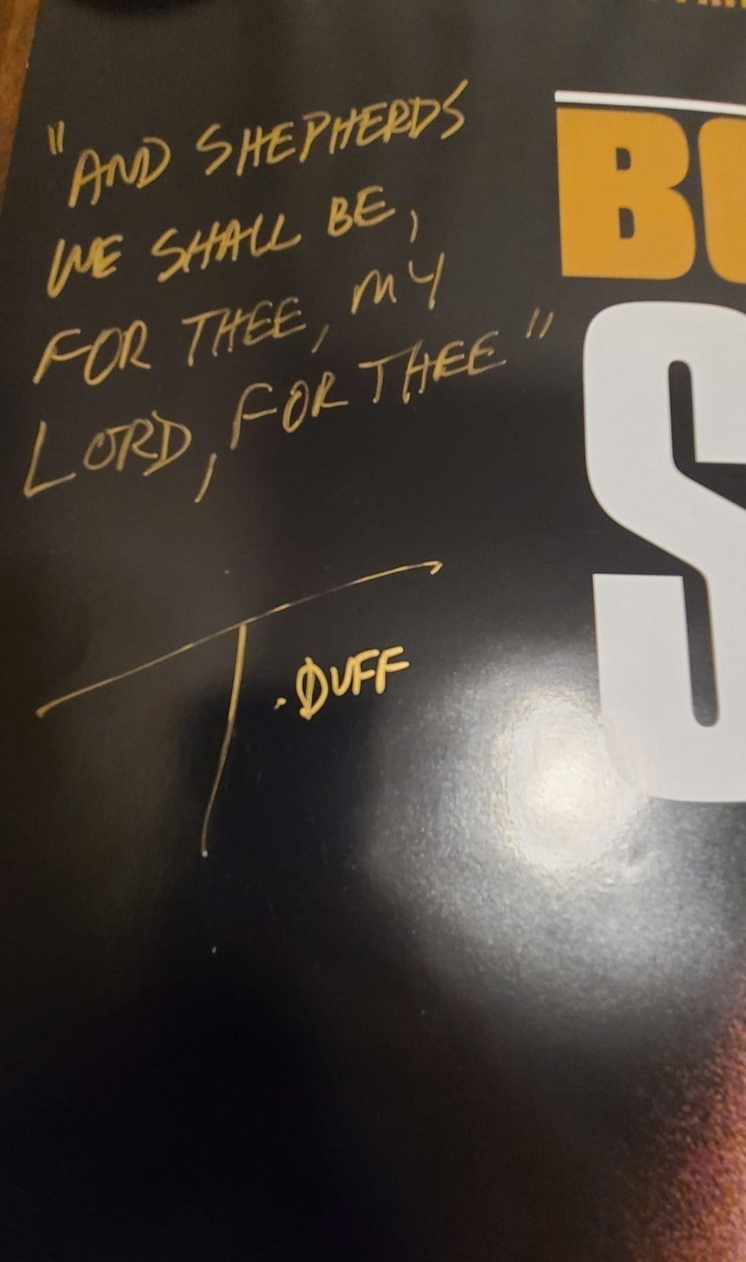 Rare Boondock Saints poster signed by David Della Rocco and Troy Duffy