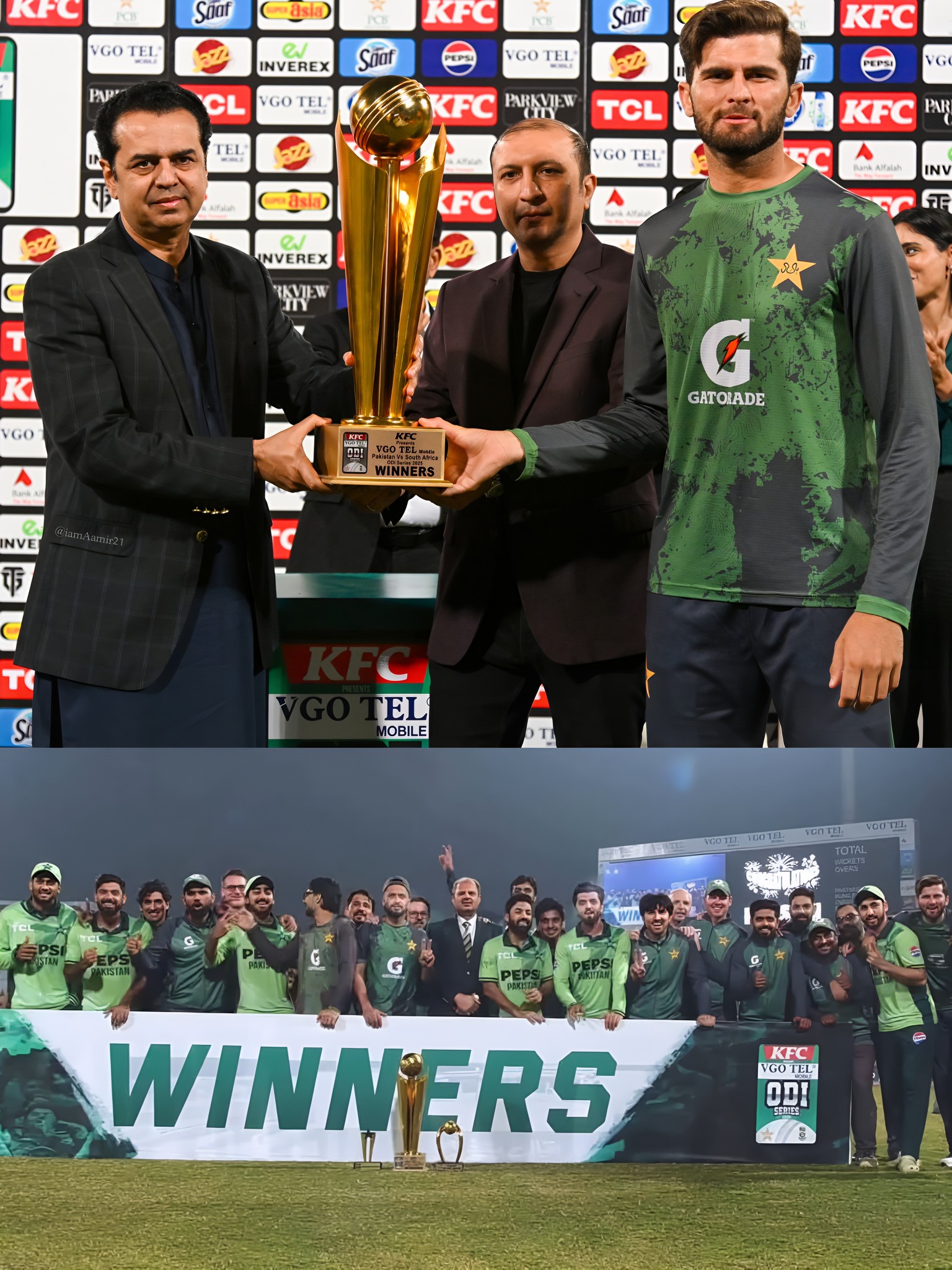 Aamir - -Won the T20 Series -Won the Historic ODI Series. Terrific ...