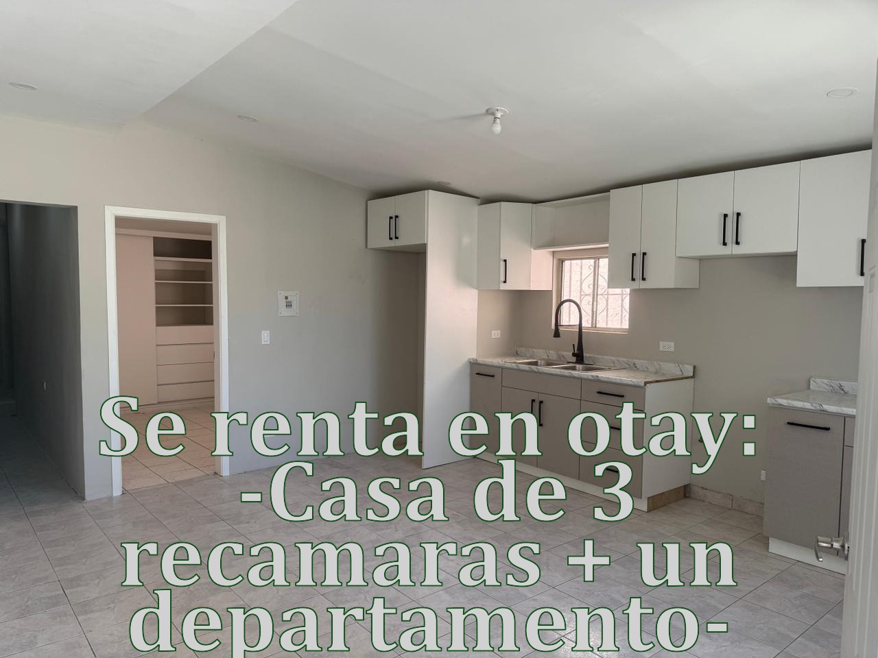 Se renta en otay: -Casa de 3 recamaras + un departamento-