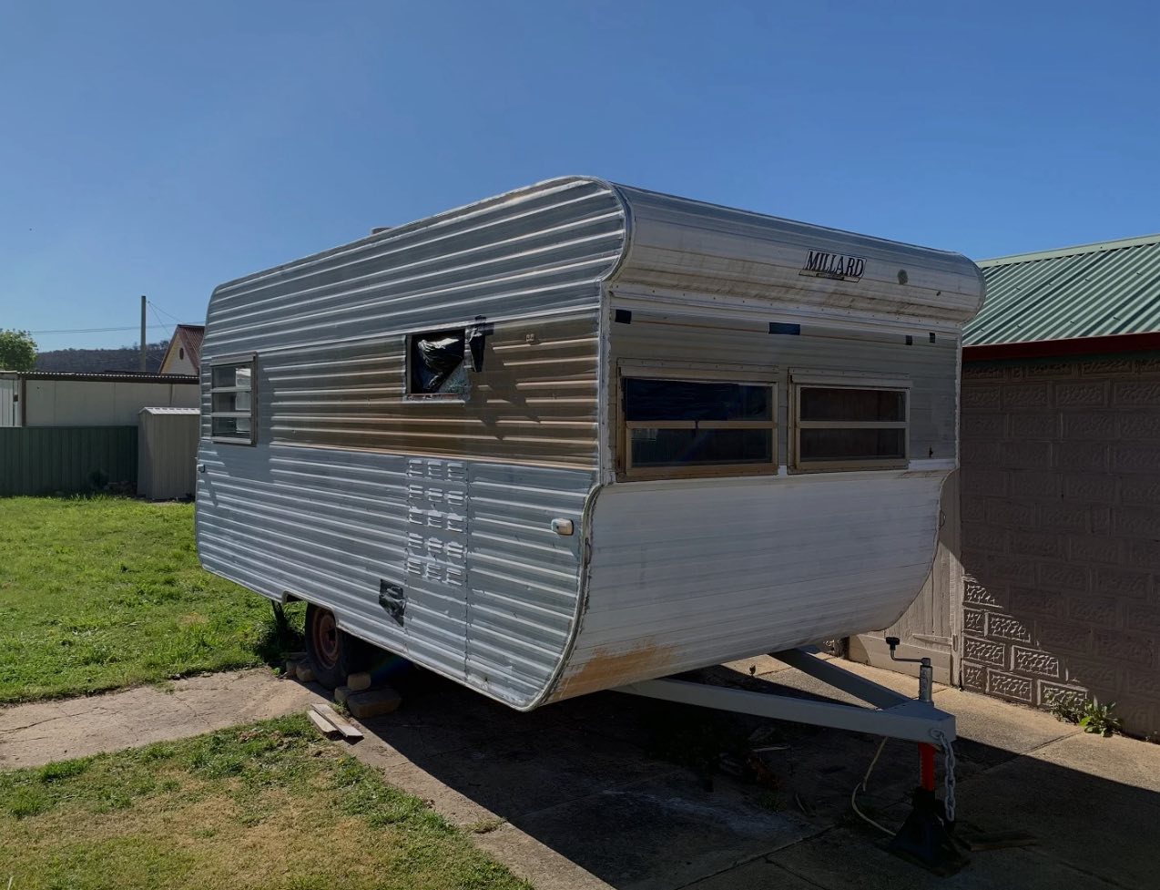 Vintage caravanning in the 1970s with basic amenities