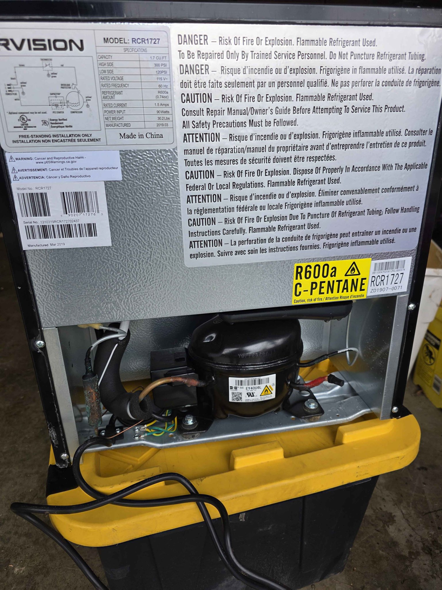 RVision mini RV refrigerator - Refrigerators & Freezers - Arlington ...