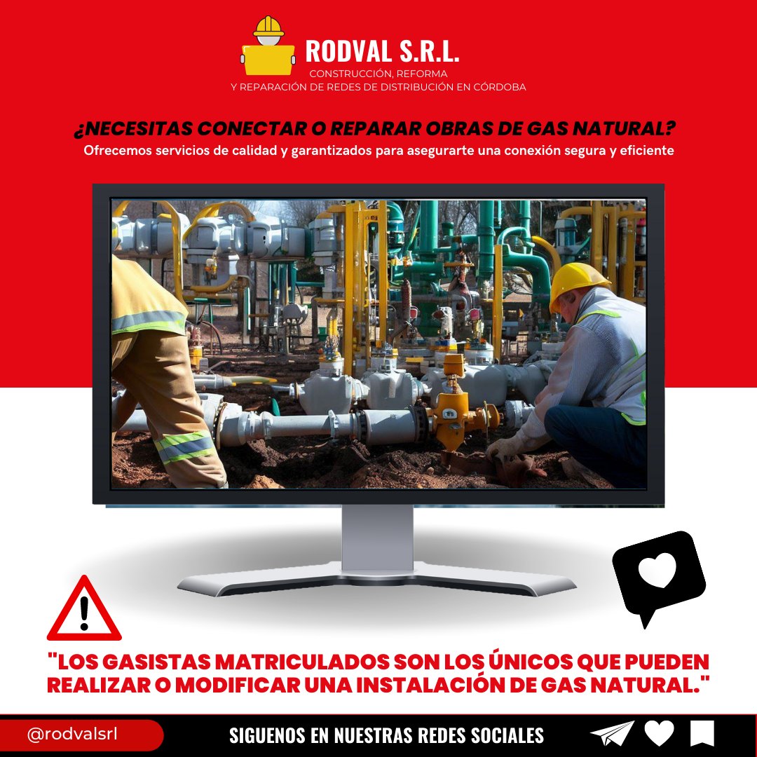Rodval S.R.L - 🦺 👷 ⛏️ ¿Necesitas conectar o reparar obras...