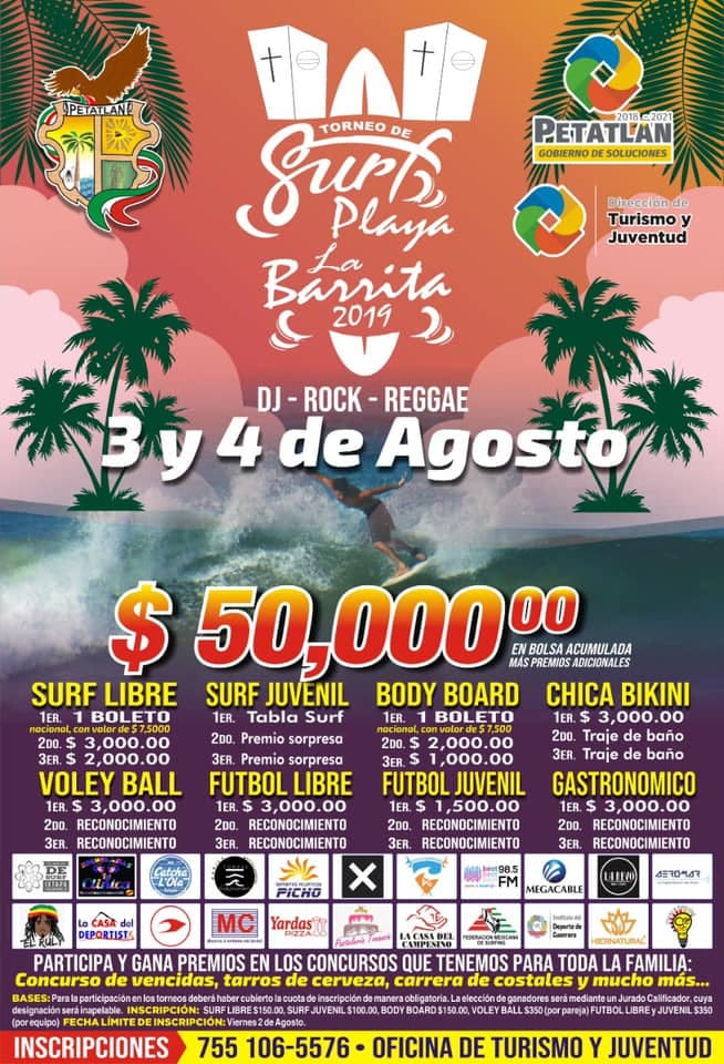 Torneo De Surf La Barrita 2019 Guerrero