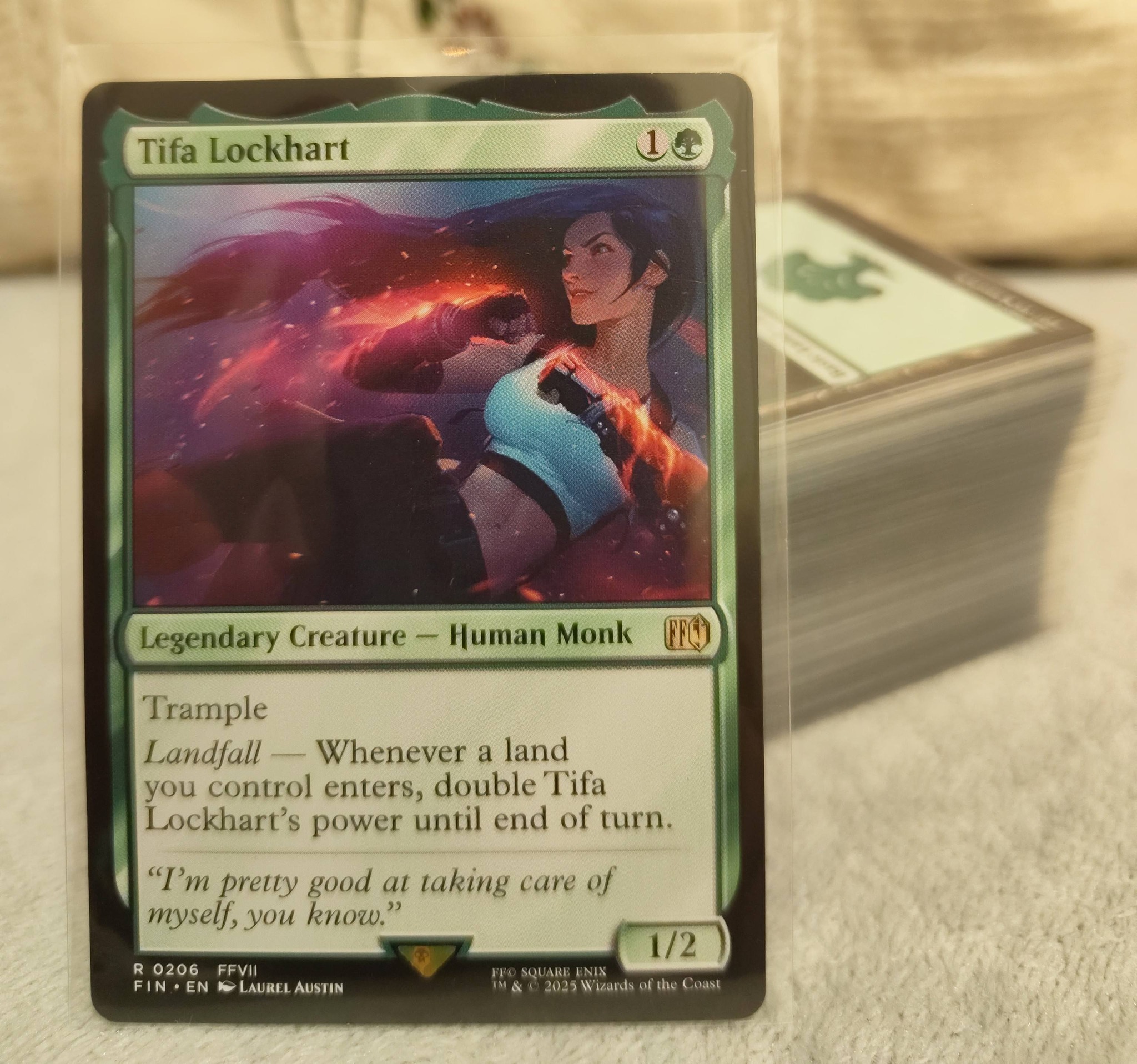 tifa lockhart art card mtg Magic the Gathering - Trample Landfall  Whenever a land you control enters mtg tifa card Lockhart Magic