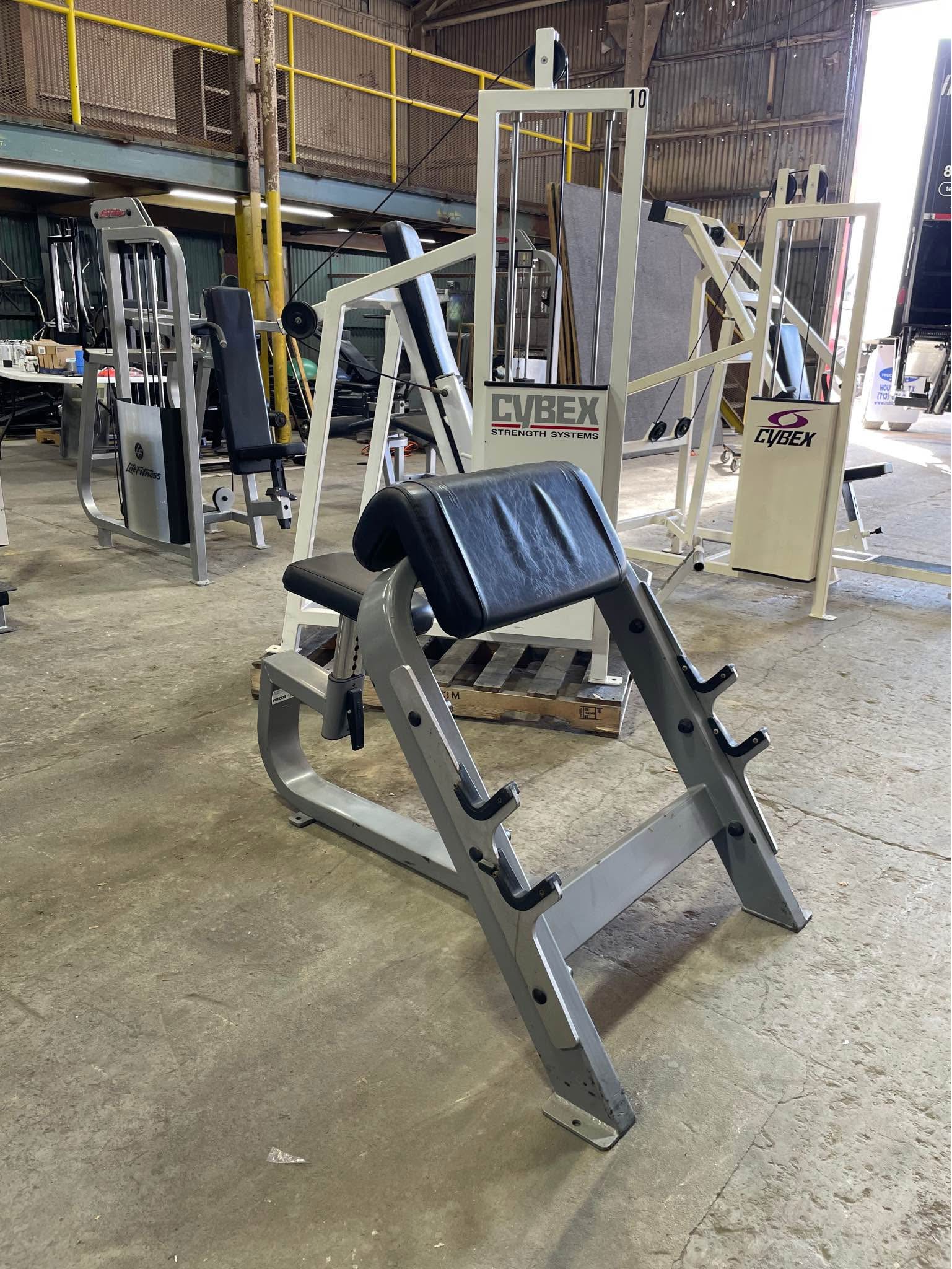 Precor Preacher Curl Bench - Weight Lifting Machines & Racks - Houston ...