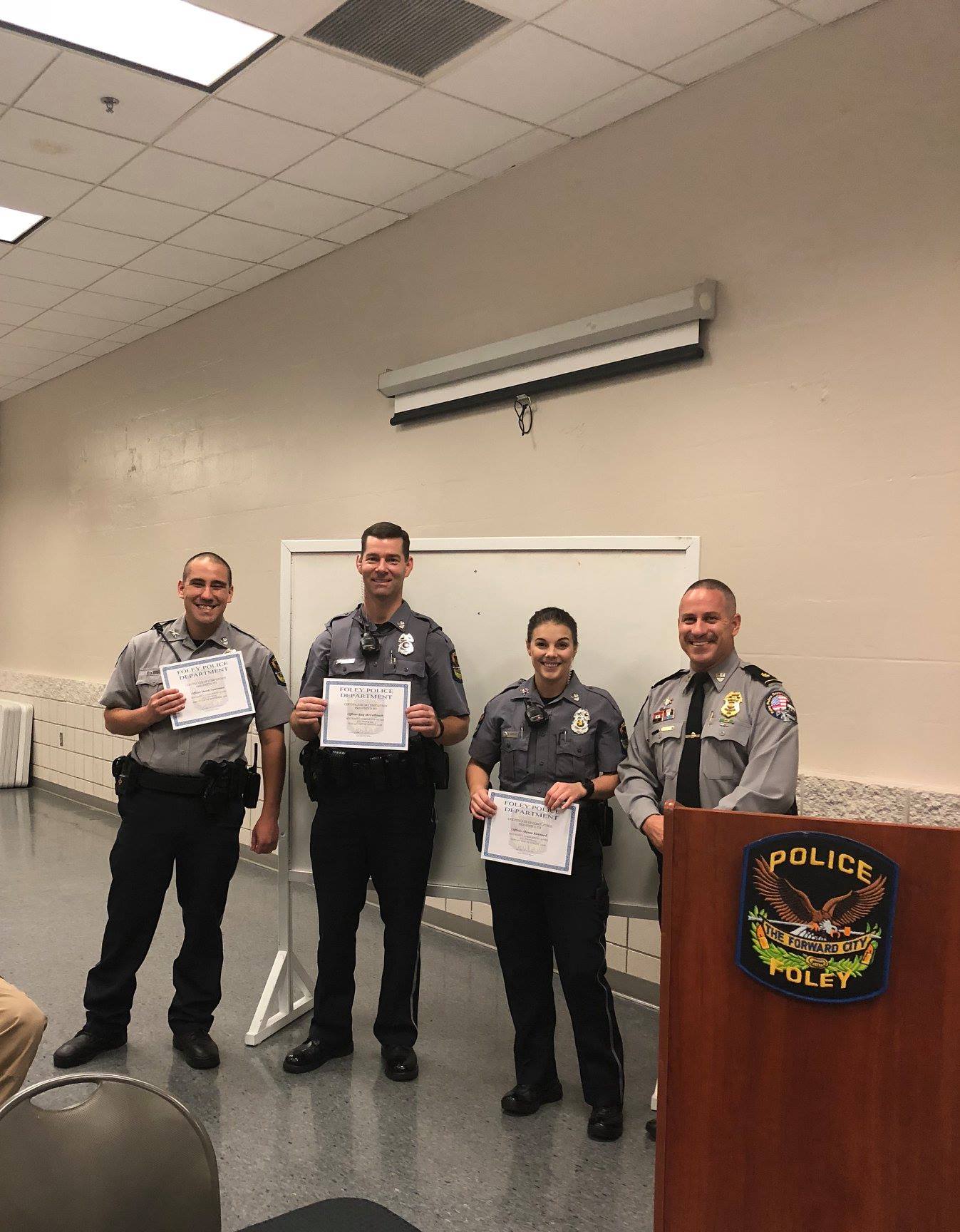 Congratulations to the following... - Foley Police Department