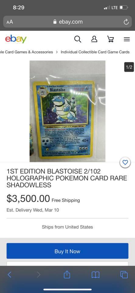 1st gen pokemon card prices Pokmon 1st/2nd Generation from 1999! Pack of 50 Cards Guaranteed Holographics and first editions!! No more then 6 energy cards in each lot unless requesting more! Product ID: 792759981470 : Toys & Games OC] 1st Edition Base Set