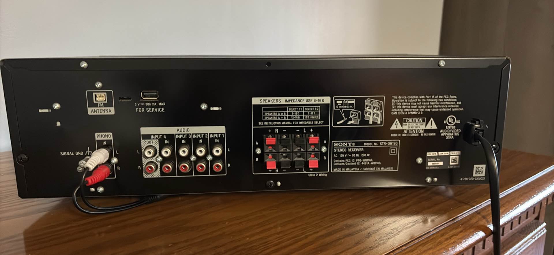 Sony - STRDH190- 2-Ch. Stereo Receiver with Bluetooth & Phono Input for ...