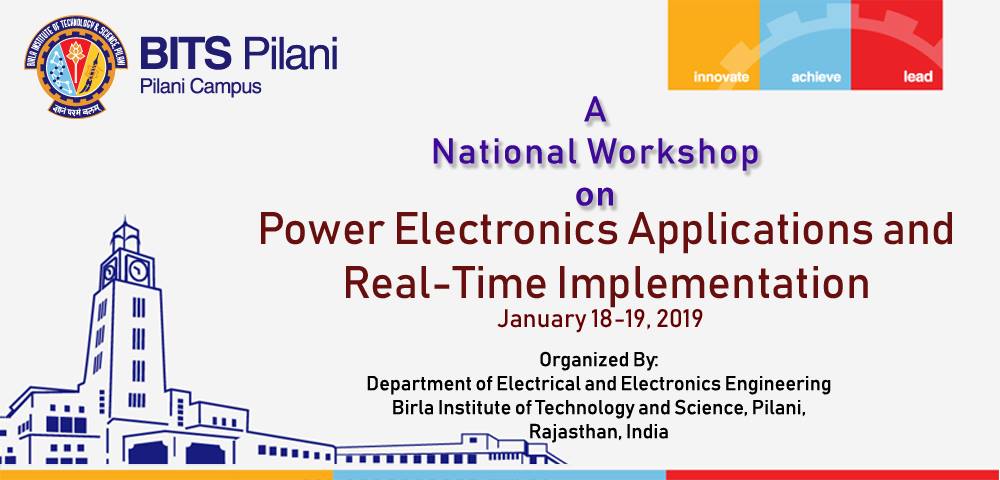 BITS Pilani - National Workshop on Power Electronics... | Facebook