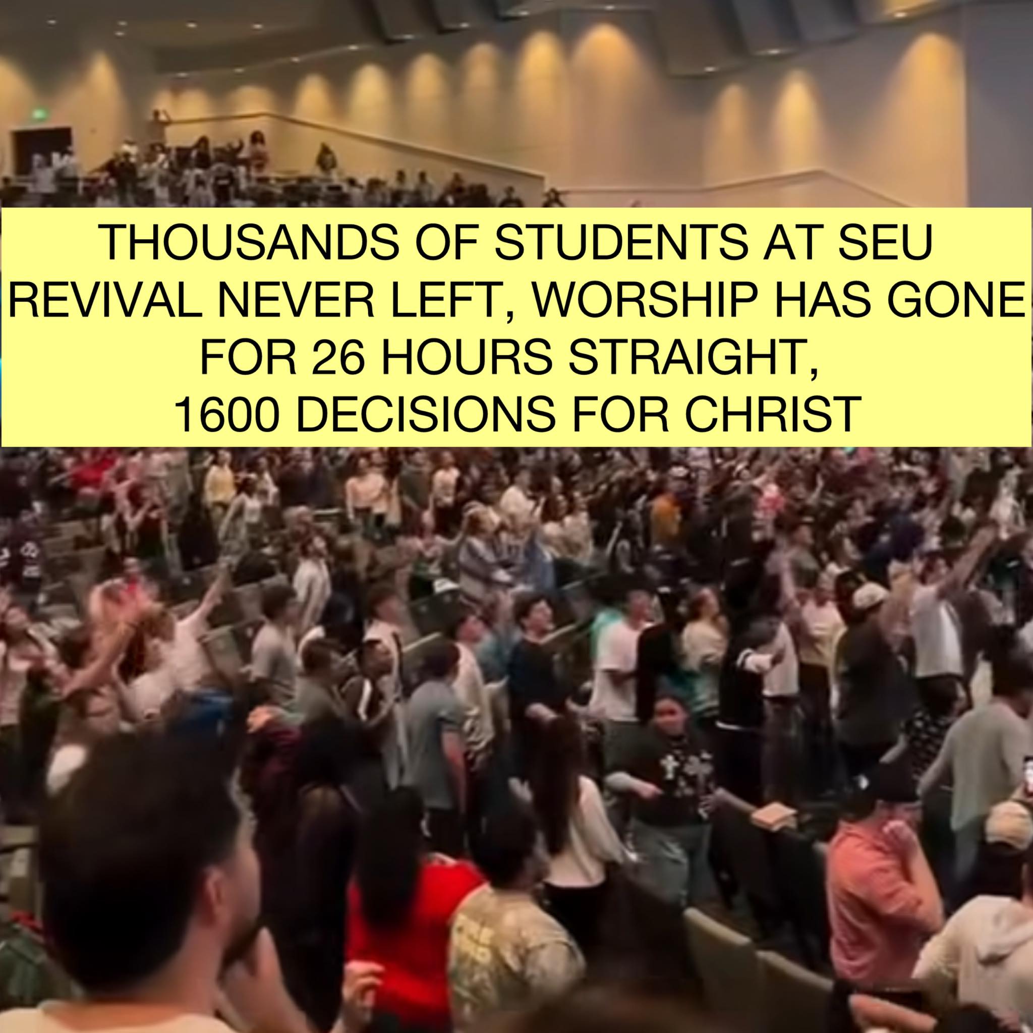 Gabe - 🚨 Worship and prayer have been NONSTOP at SEU for 26 hours and ...