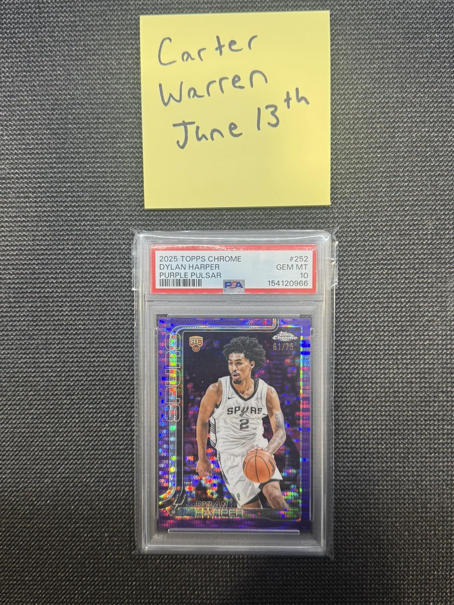 Dylan Harper Topps Chrome Purple Pulsar /75 PSA 10 for sale 