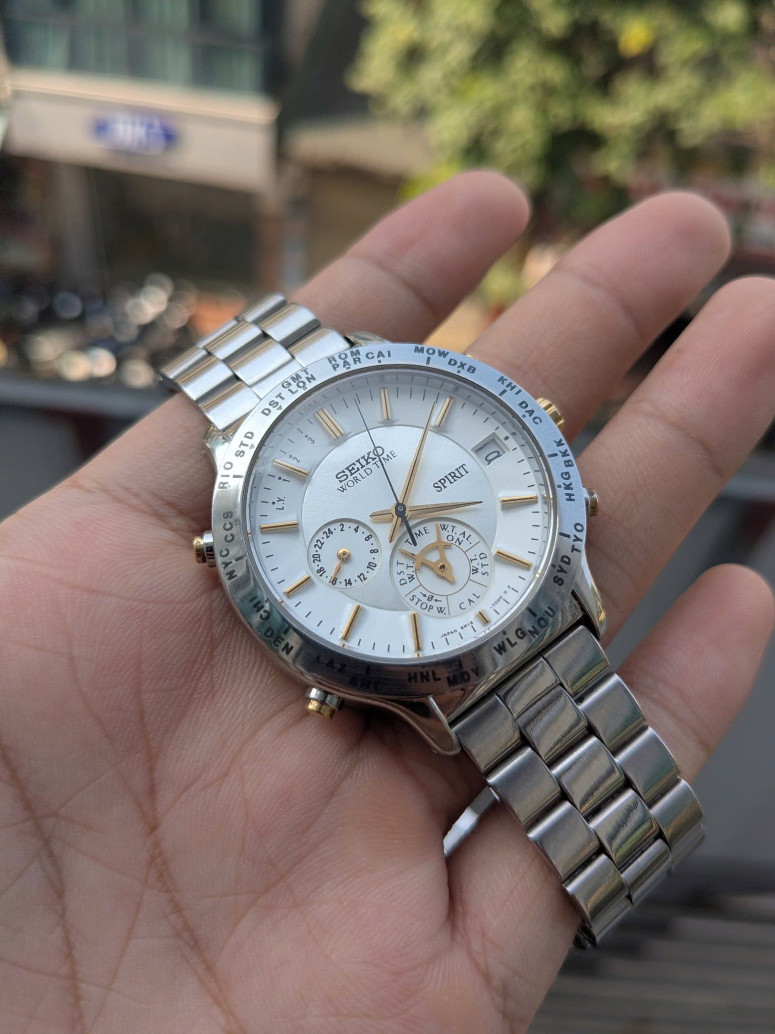 B*s様 SEIKO SPIRIT WORLD TIME 腕時計　稼動 Seiko Spirit World Time Size: 38mm 1,5tr